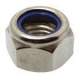 Ecrou hexagonal autobloquant bague nylon - DIN 985   -   M     2.5   -   Inox A2